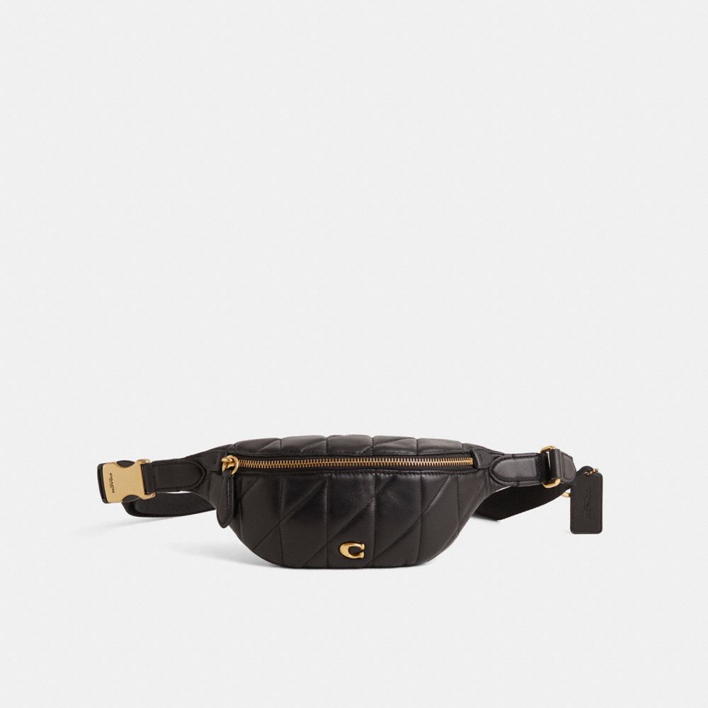 COACH®,Restored Essential Belt Bag With Pillow Quilting,Belt Bag,Metal,Logo,Casual,,Front View