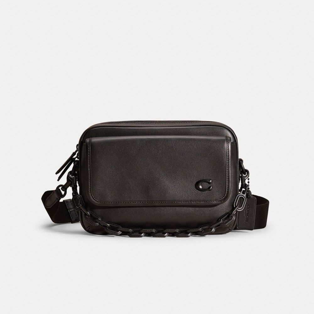 Coach Restored Charter Flap Crossbody 24 In Black