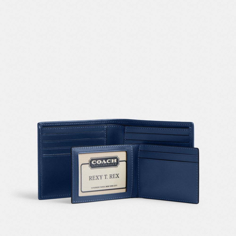 COACH®,3 In 1 Wallet In Signature Denim,Navy,Interior View