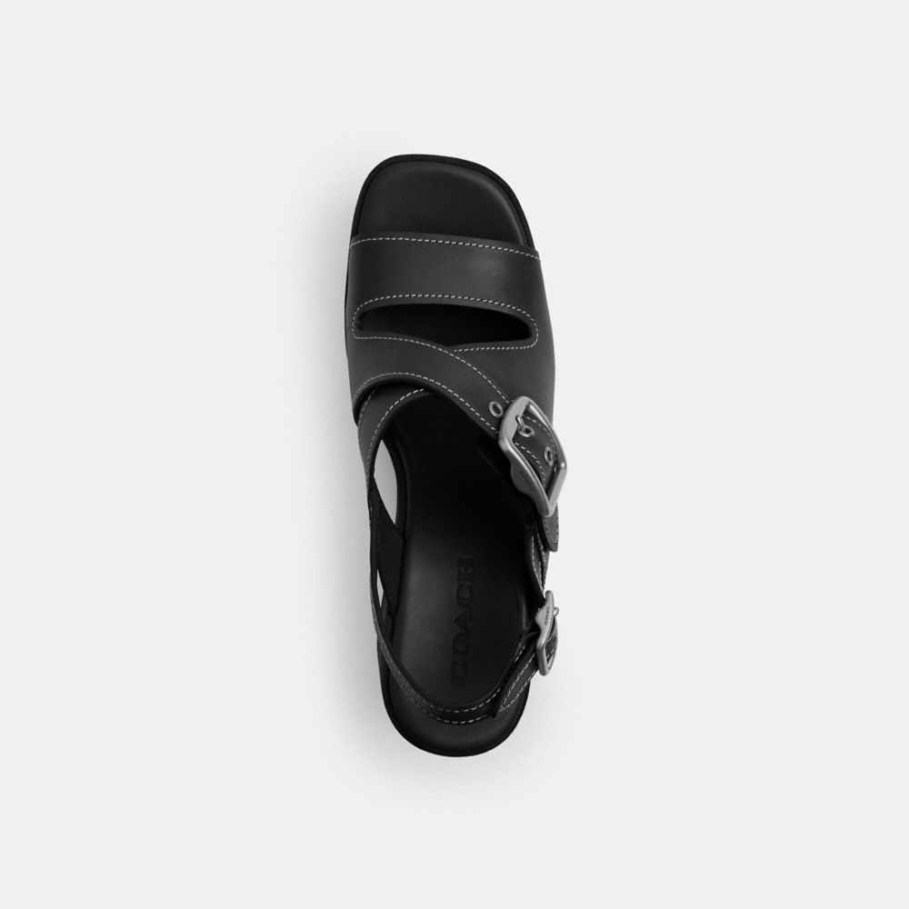 COACH®,Archival Buckle Wedge,Black,Inside View,Top View