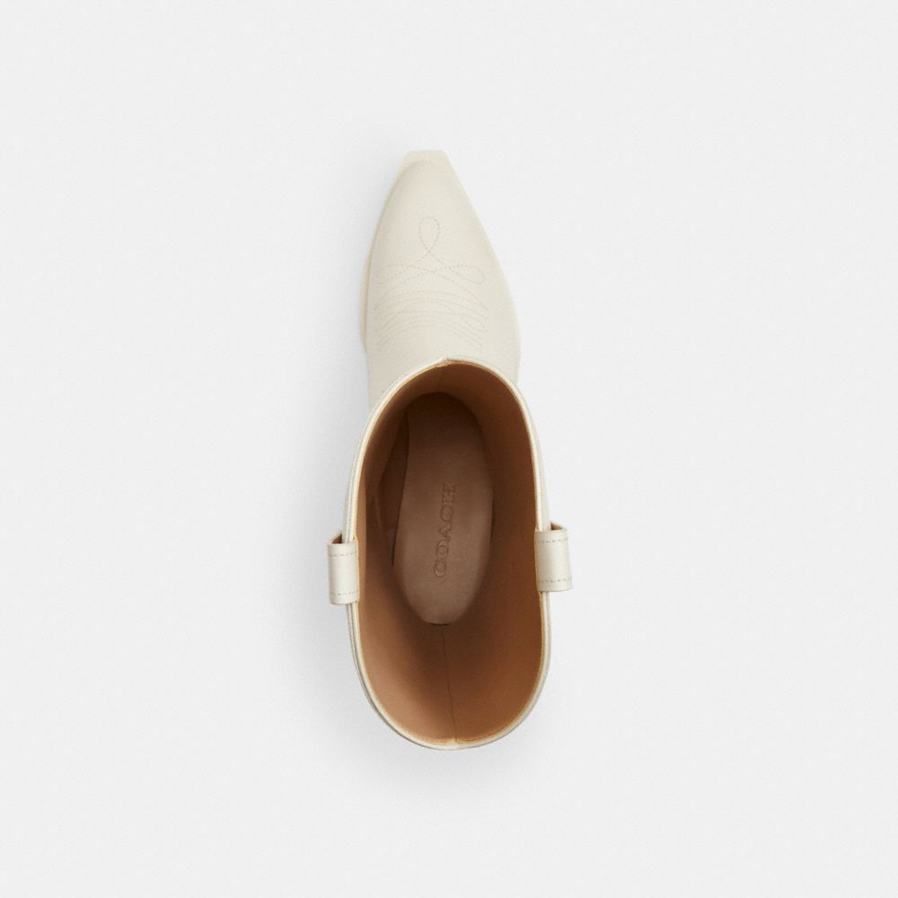 COACH®,Aria Cowboy Boot,Cream,Inside View,Top View