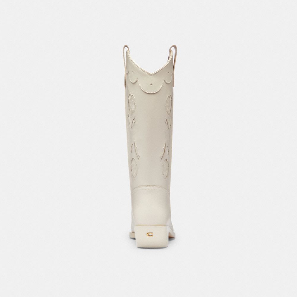 COACH®,Aria Cowboy Boot,Cream,Alternate View