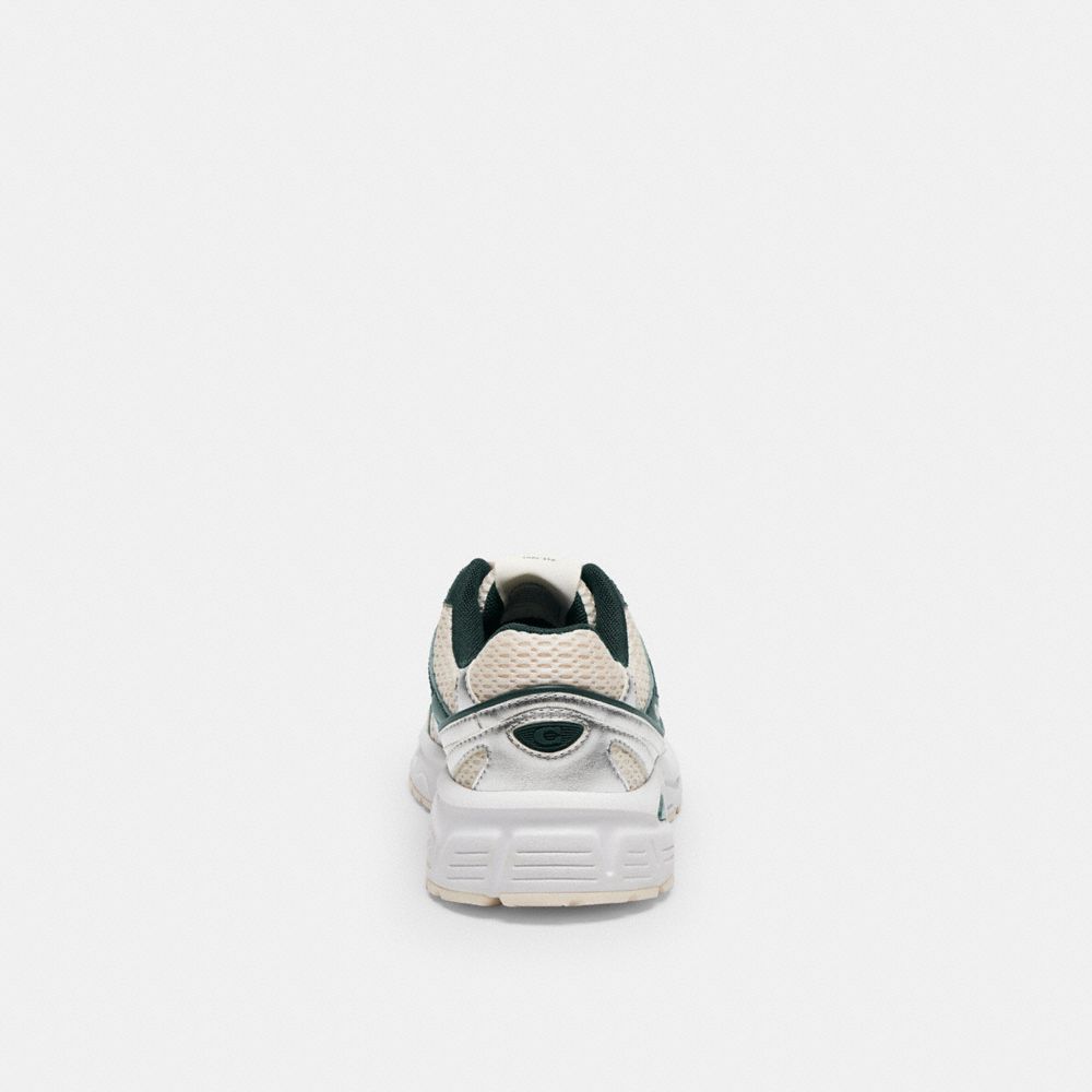 COACH®,Sport Sneaker,Mesh,Leather,Rubber,Activewear,Logo,Mixed Media,Word Embellishment,Color Block,Flexible,Pull Tab,Brea...,,Alternate View