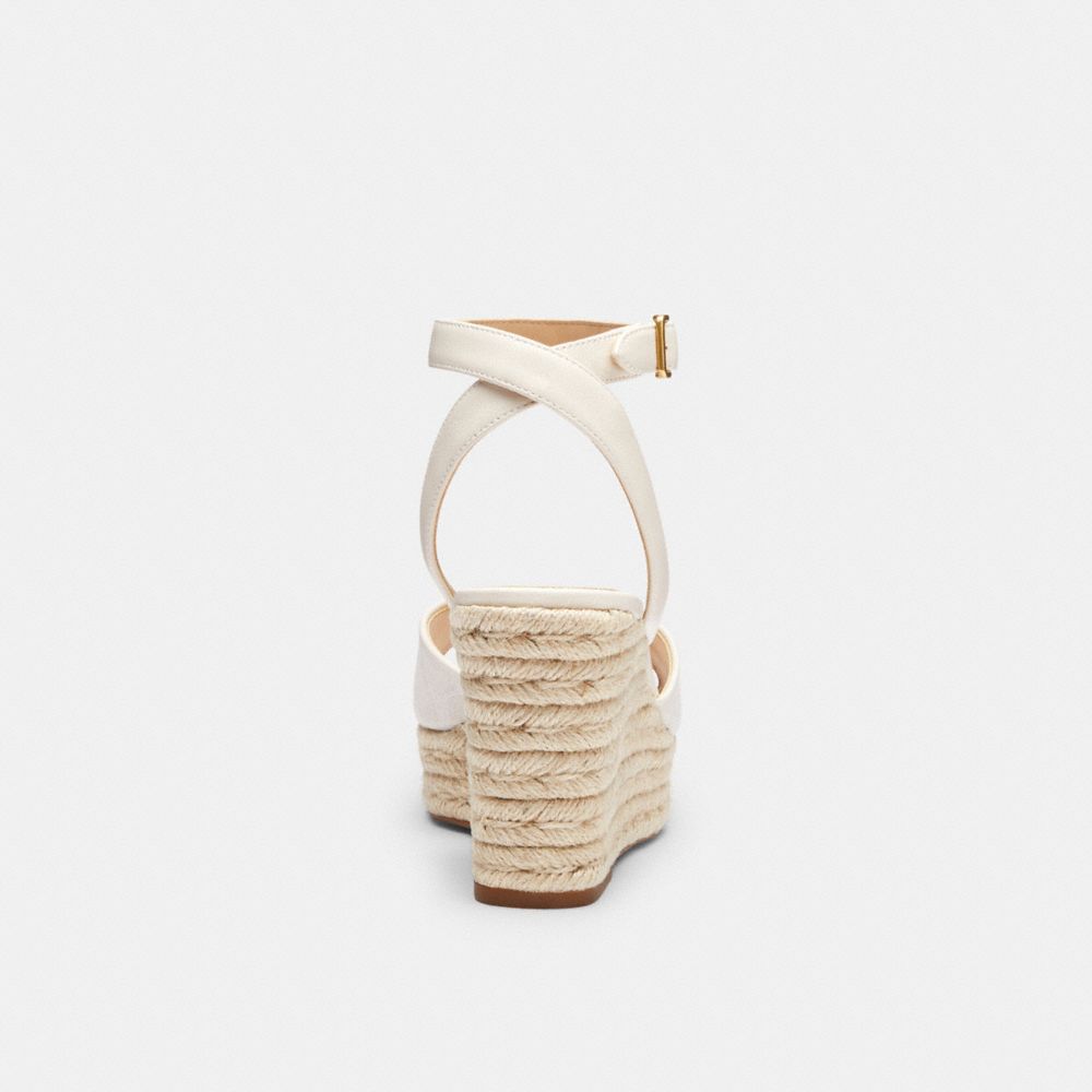 COACH®,Espadrille Wedge In Signature Jacquard,Cream,Alternate View