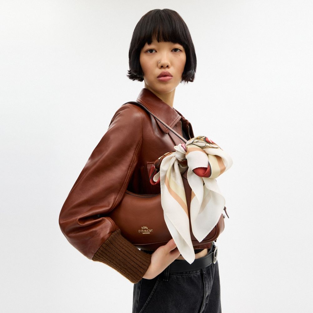 Stacked Tabby Bags Print Silk Square Scarf