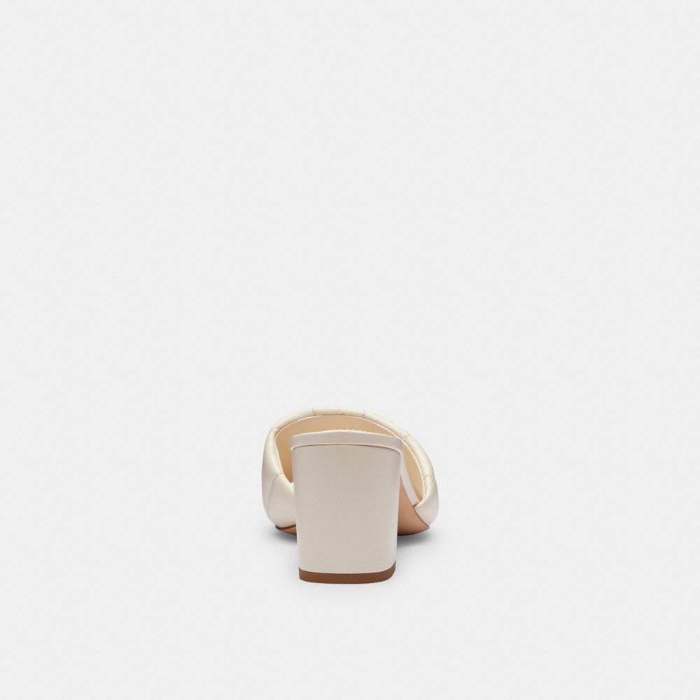 COACH®,Holly Block Heel Sandal With Quilting,Cream,Alternate View