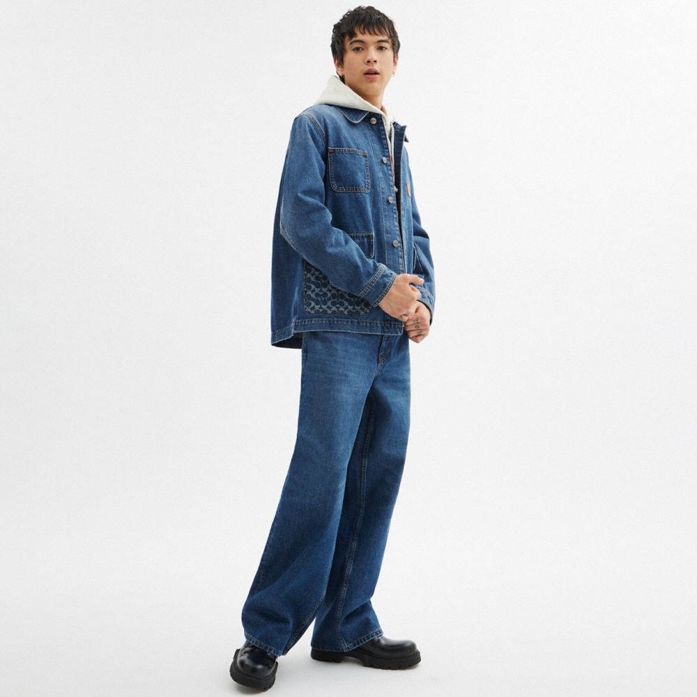 COACH®,Denim Chore Coat,,Scale View