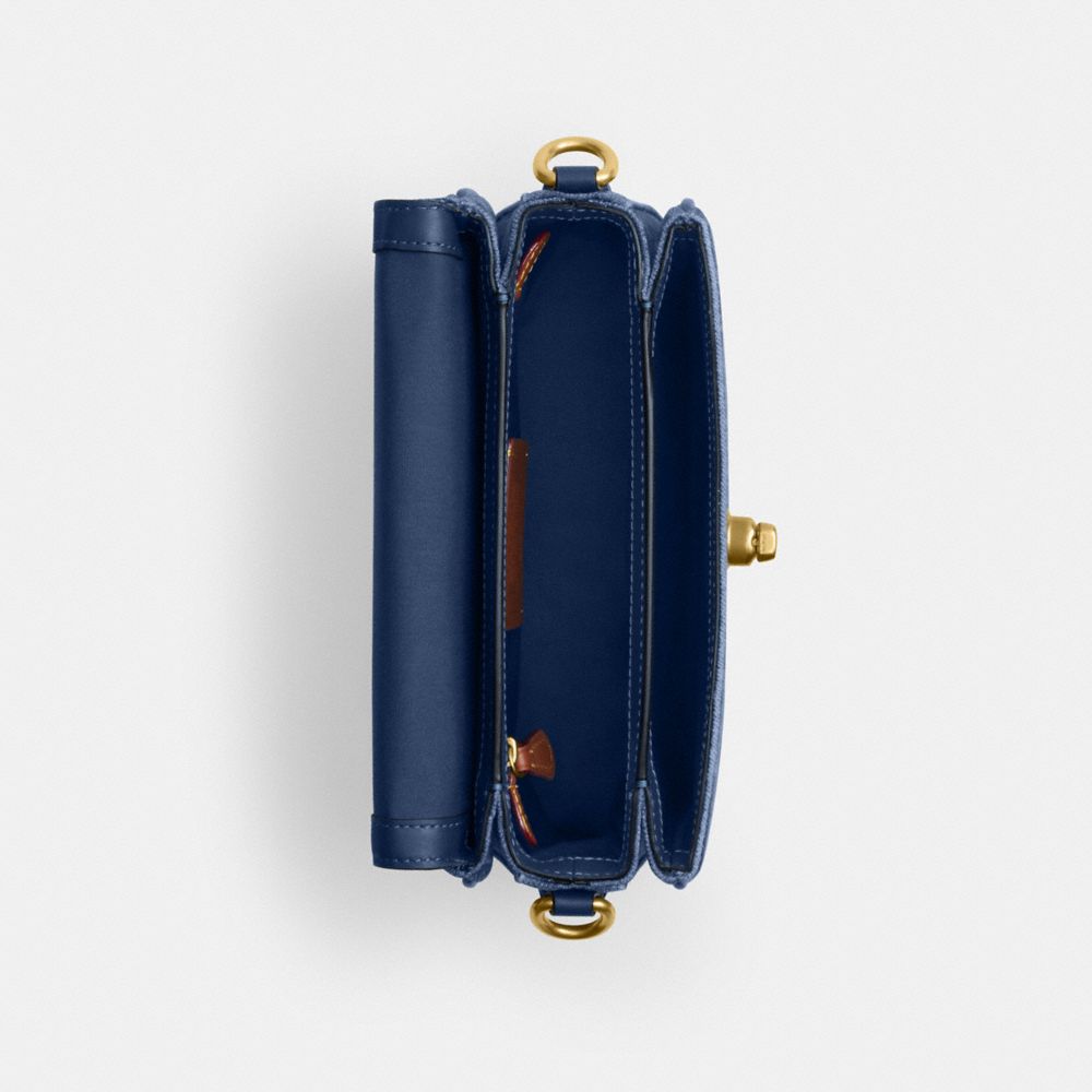 COACH®,Cassie Crossbody Bag 19,Blue,Inside View,Top View