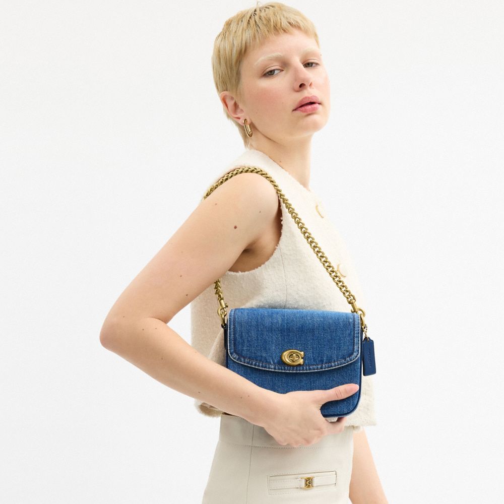 COACH®,Cassie Crossbody Bag 19,Blue,Detail View