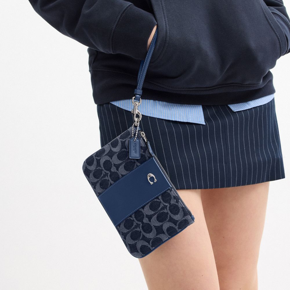 Coach In Silver/deep Blue Multi