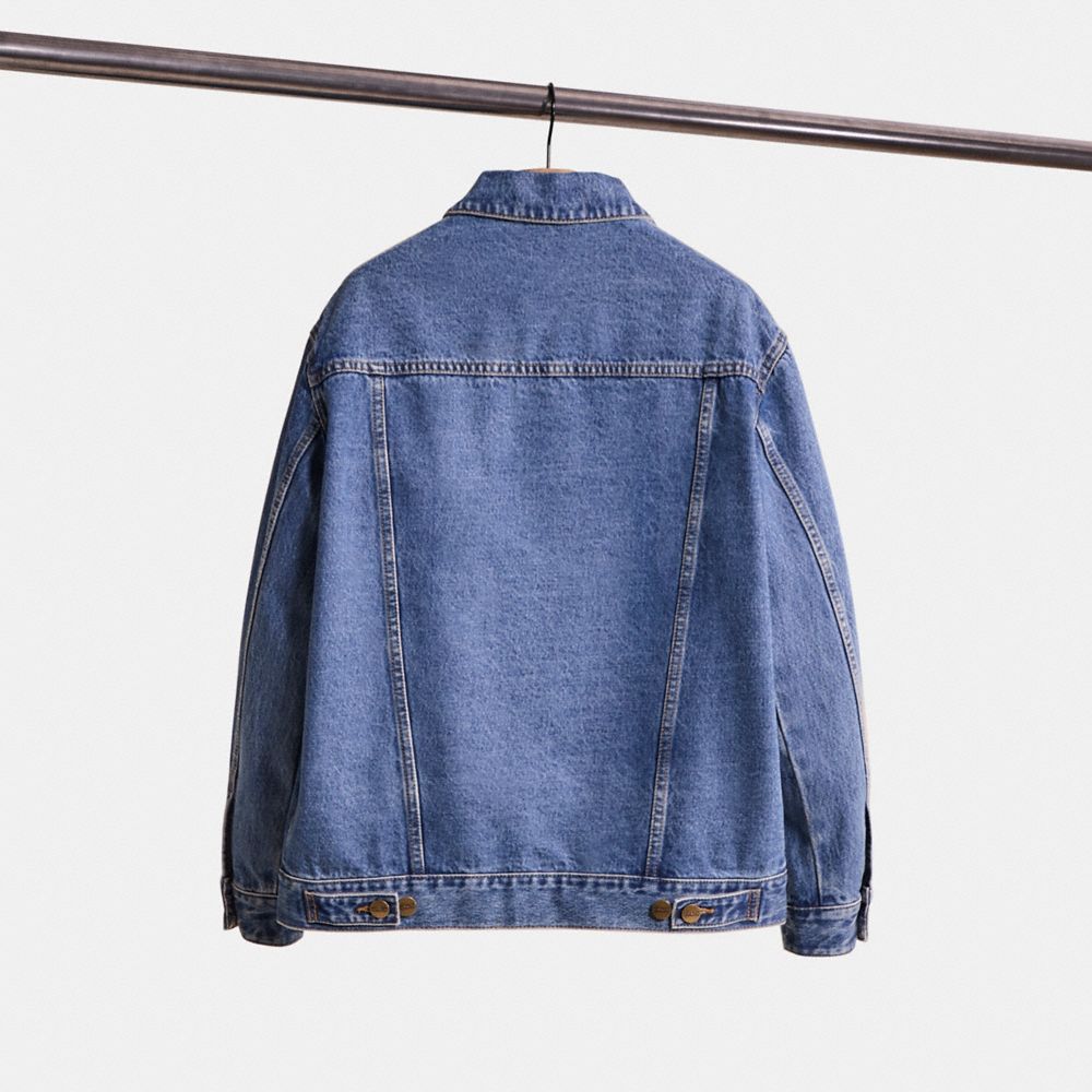 Coach Restored Oversized Signature Denim Jacket In Medium Indigo