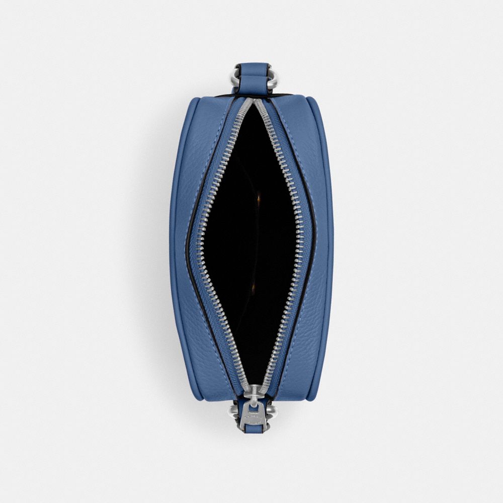 COACH®,Sullivan Crossbody Bag,Calfskin Leather,Crossbody,Embossed,Logo,Casual,Blue,Inside View,Top View