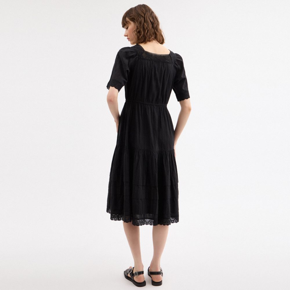 COACH®,Crochet Trim Dress,,Scale View