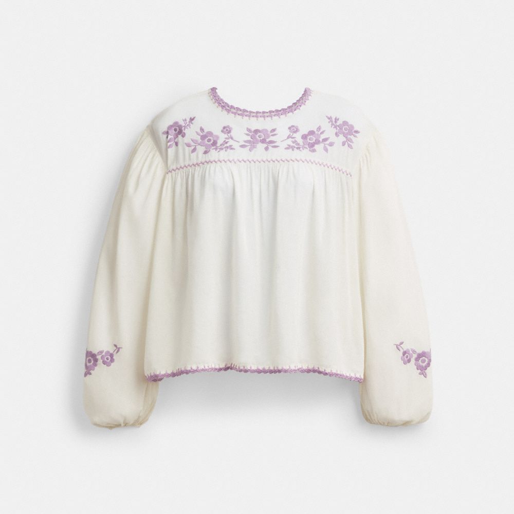Coach Floral Embroidered Blouse