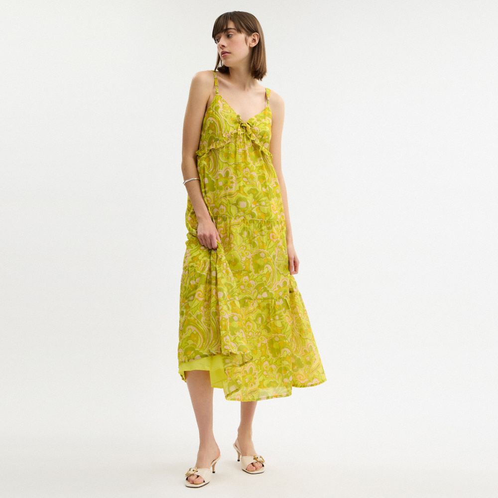 COACH®,Cotton Voile Maxi Dress,,Scale View