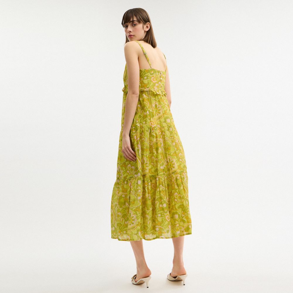COACH®,Cotton Voile Maxi Dress,,Scale View