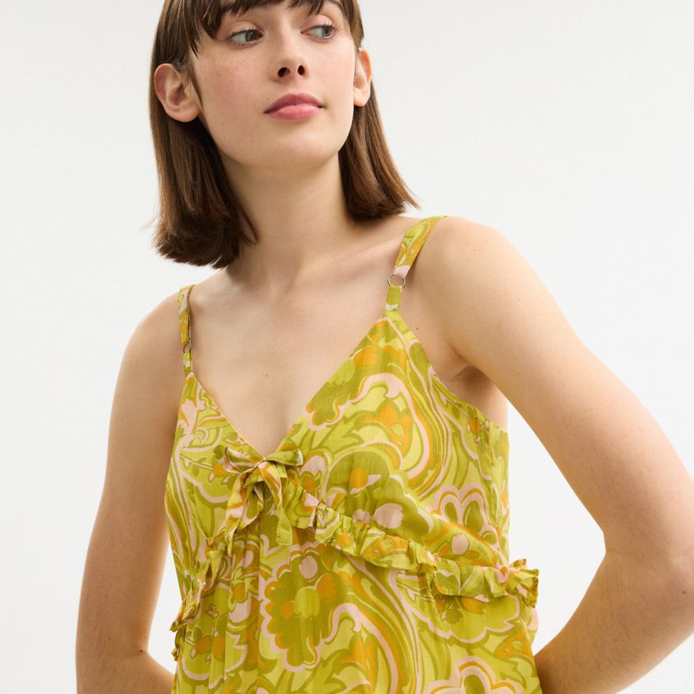 COACH®,Cotton Voile Maxi Dress,,Detail View