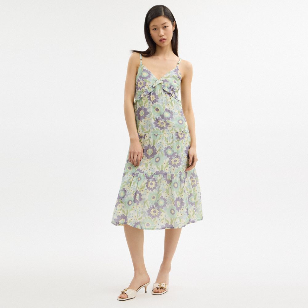 COACH®,Cotton Voile Maxi Dress,,Scale View