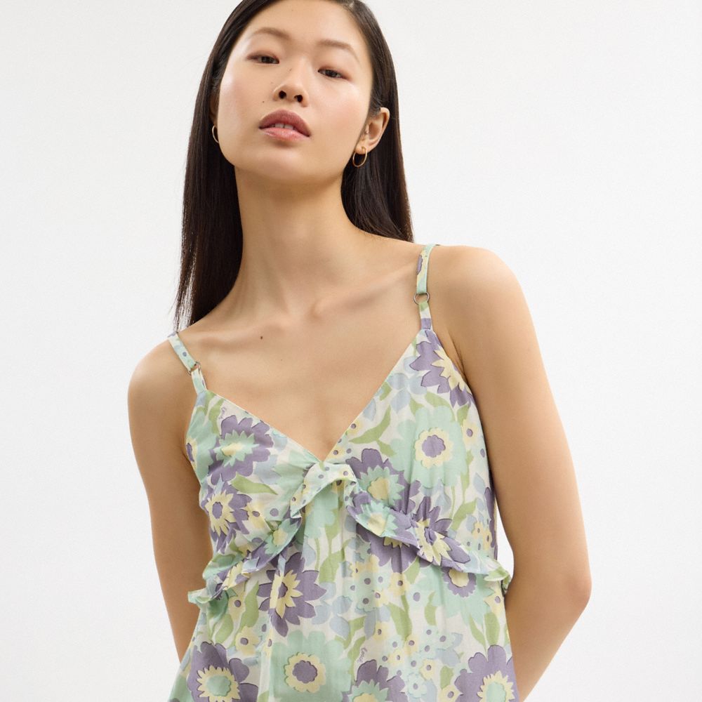 COACH®,Cotton Voile Maxi Dress,,Detail View