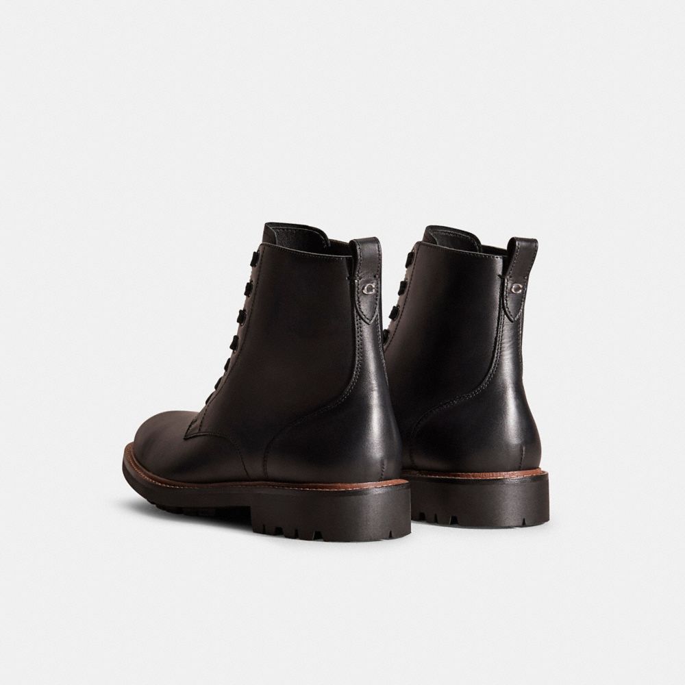 COACH ブラウン レザー ブーツ 8B COACH® | Restored Lace Up Boot