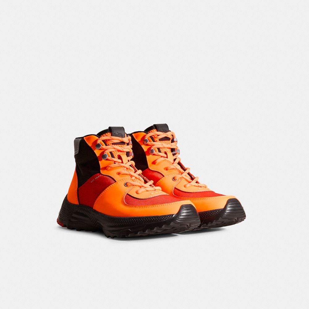 Coach Restored C250 Hiker Boot In Fluo Orange