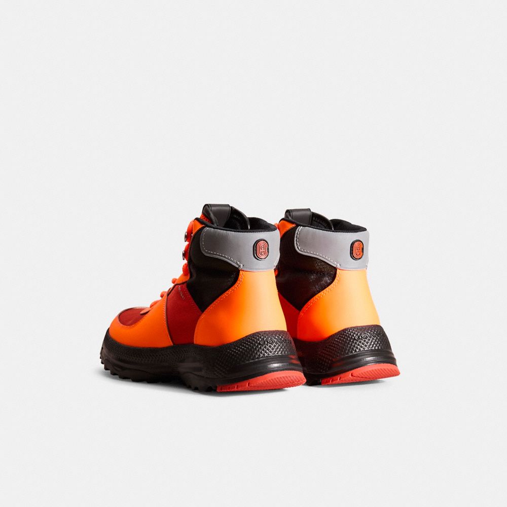 Coach Restored C250 Hiker Boot In Fluo Orange