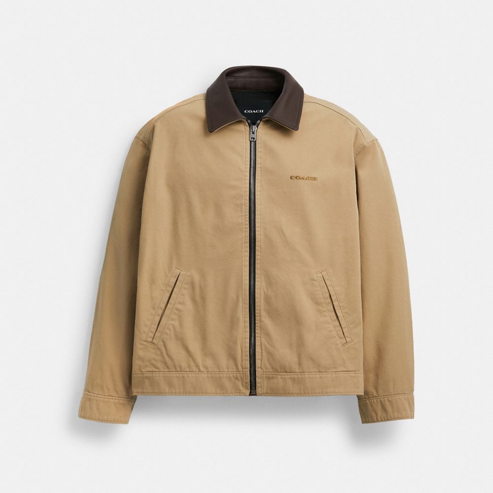 COACH®,Twill Work Jacket,,Front View