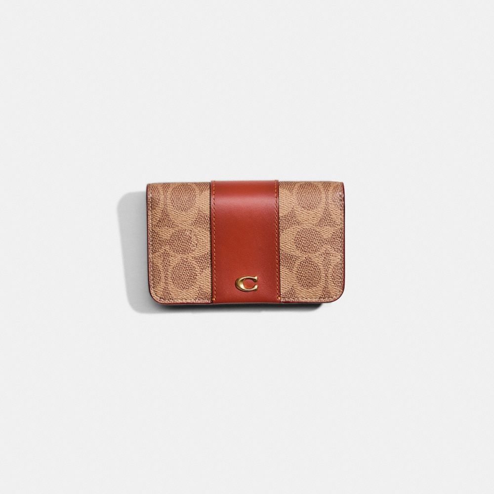 Coach Signature Canvas Slim Card outlet Case