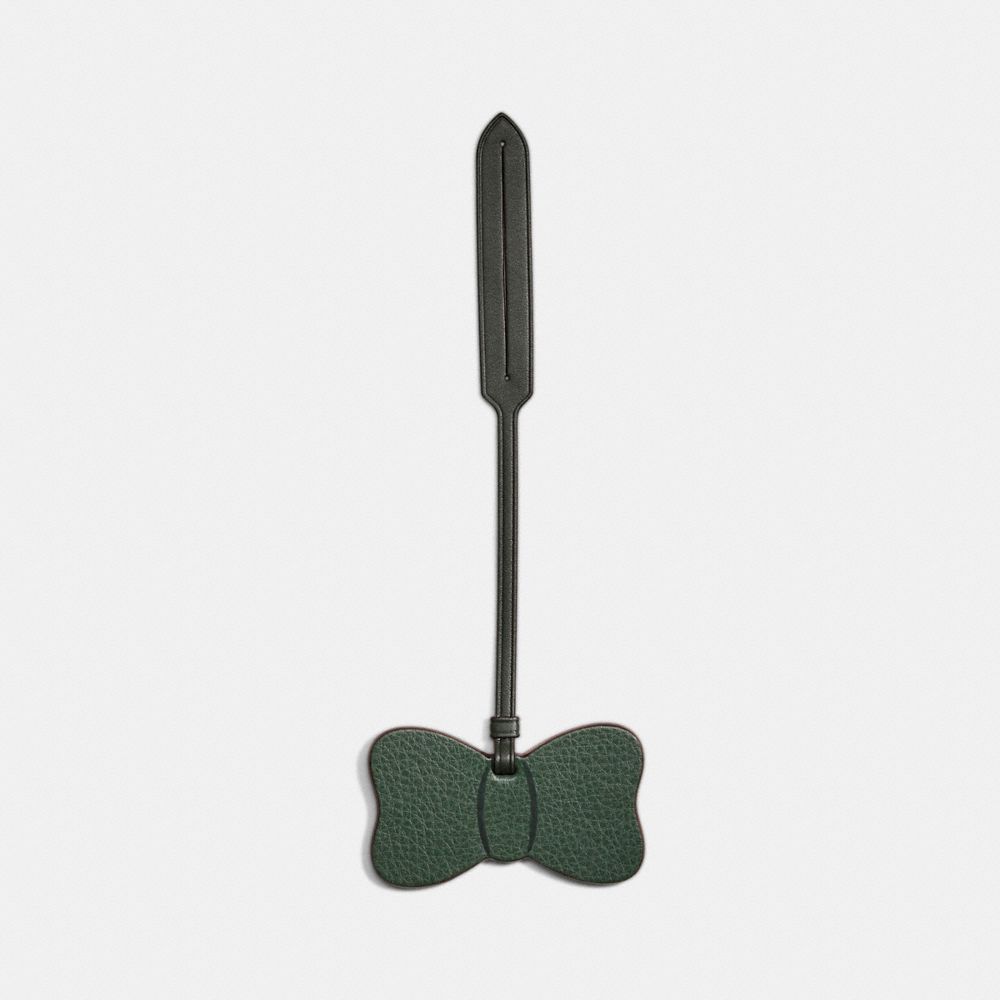 Coach Remade Bow Bag Charm In Green Multi