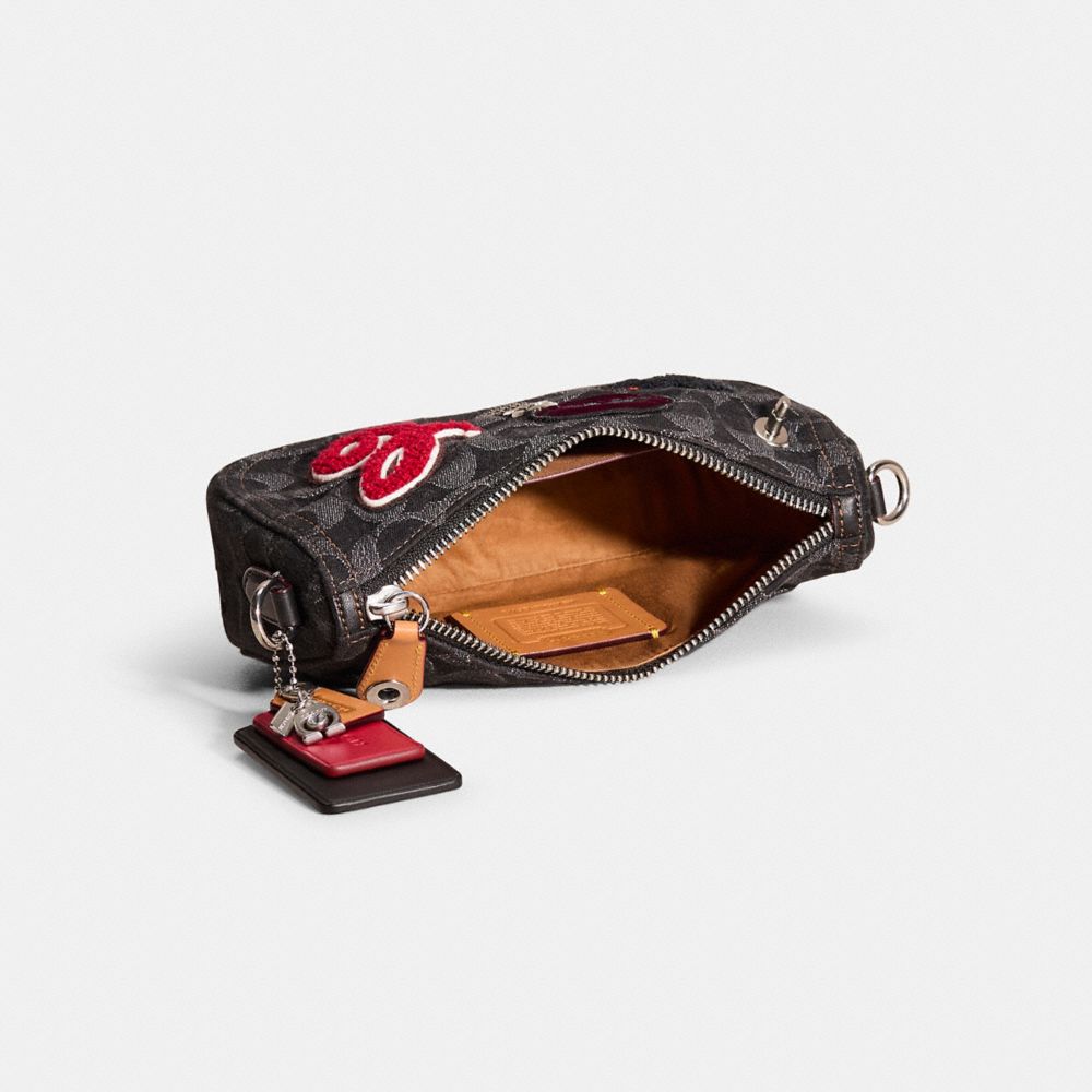 COACH®,Upcrafted Swinger Bag 20 In Signature Denim,,Inside View,Top View