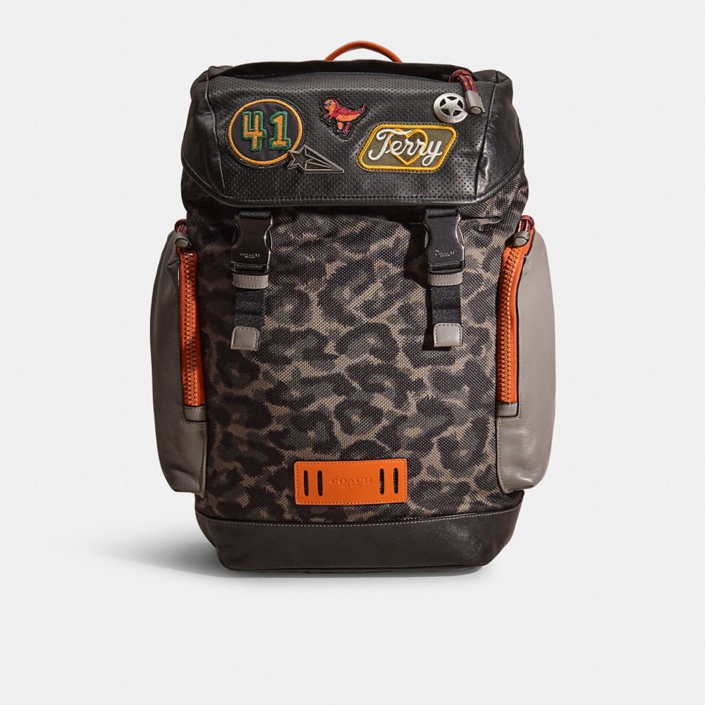 COACH® | Upcrafted Ranger Backpack With Camo Script Print