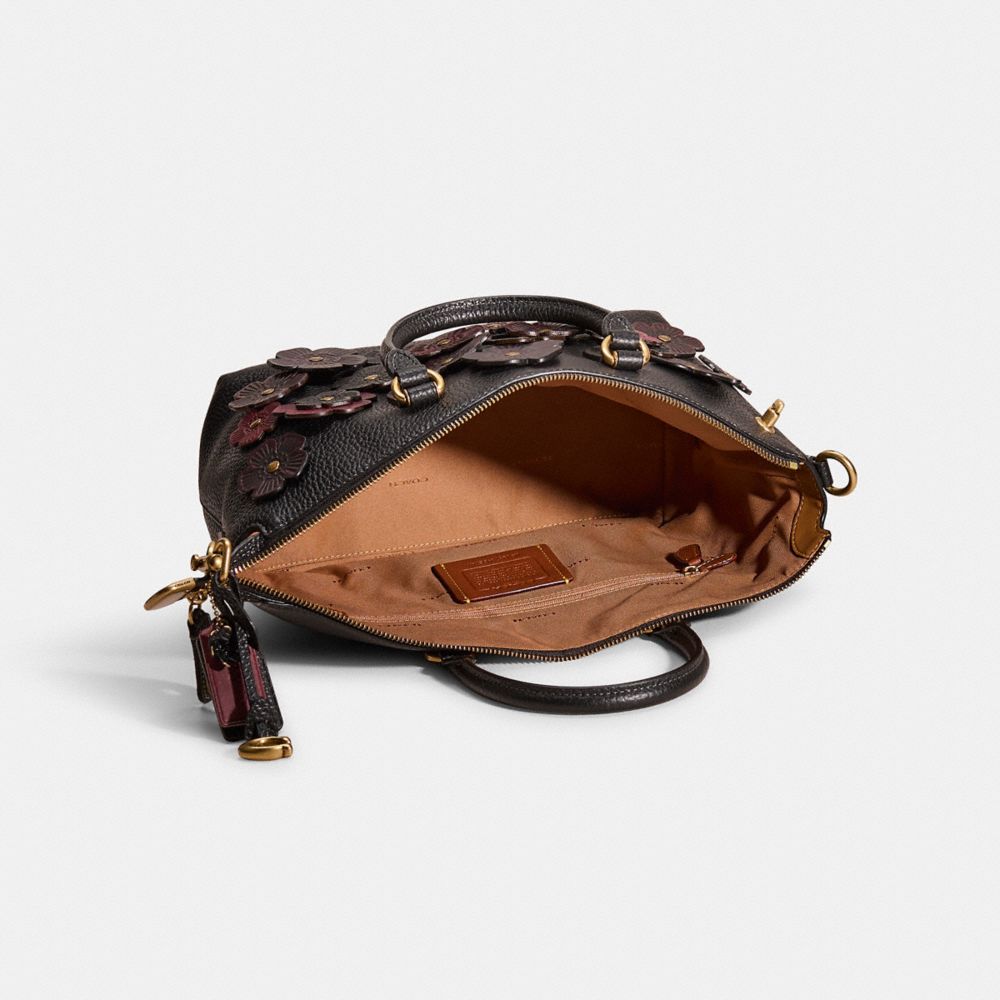 COACH®,Upcrafted Cara Satchel Bag,,Inside View,Top View