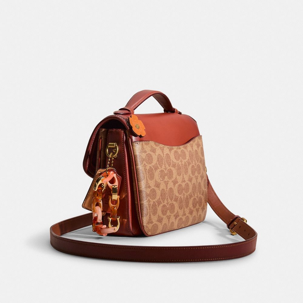 COACH®,Upcrafted Cassie Crossbody In Signature Canvas,,Angle View