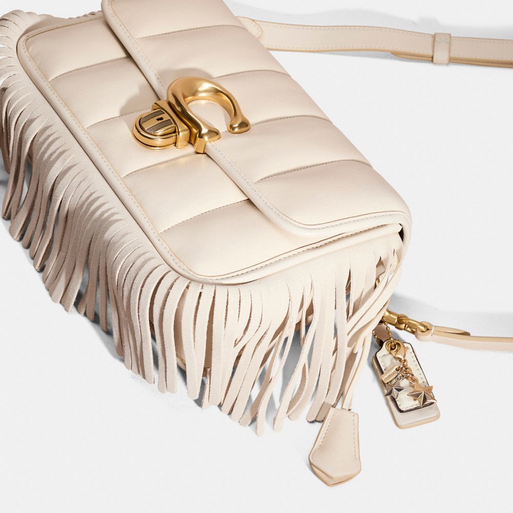 Coach Upcrafted Studio Shoulder Bag With Quilting In Brass/chalk