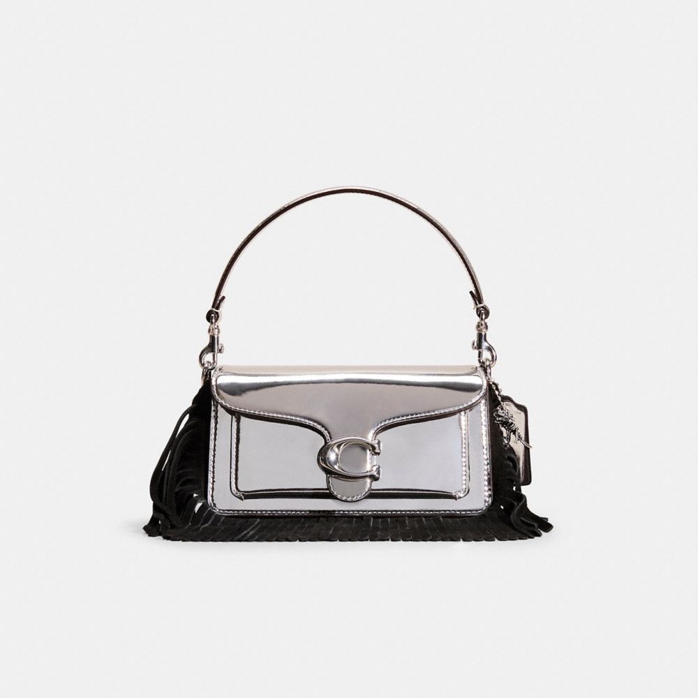 COACH®,Upcrafted Tabby Shoulder Bag 20 In Metallic,,Front View