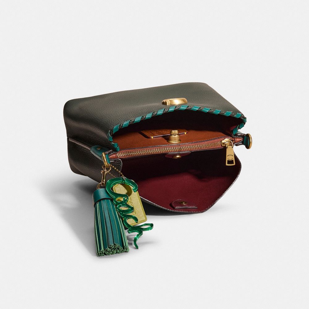 COACH®,Upcrafted Willow Bucket Bag In Colorblock,,Inside View,Top View