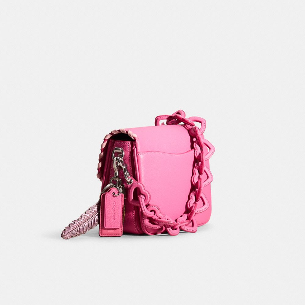 COACH®,Upcrafted Cassie Crossbody Bag 19 With Heart Strap,,Angle View