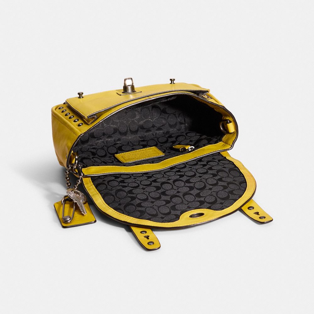 COACH®,Upcrafted Bleecker Mini Brooklyn Messenger Bag,,Inside View,Top View