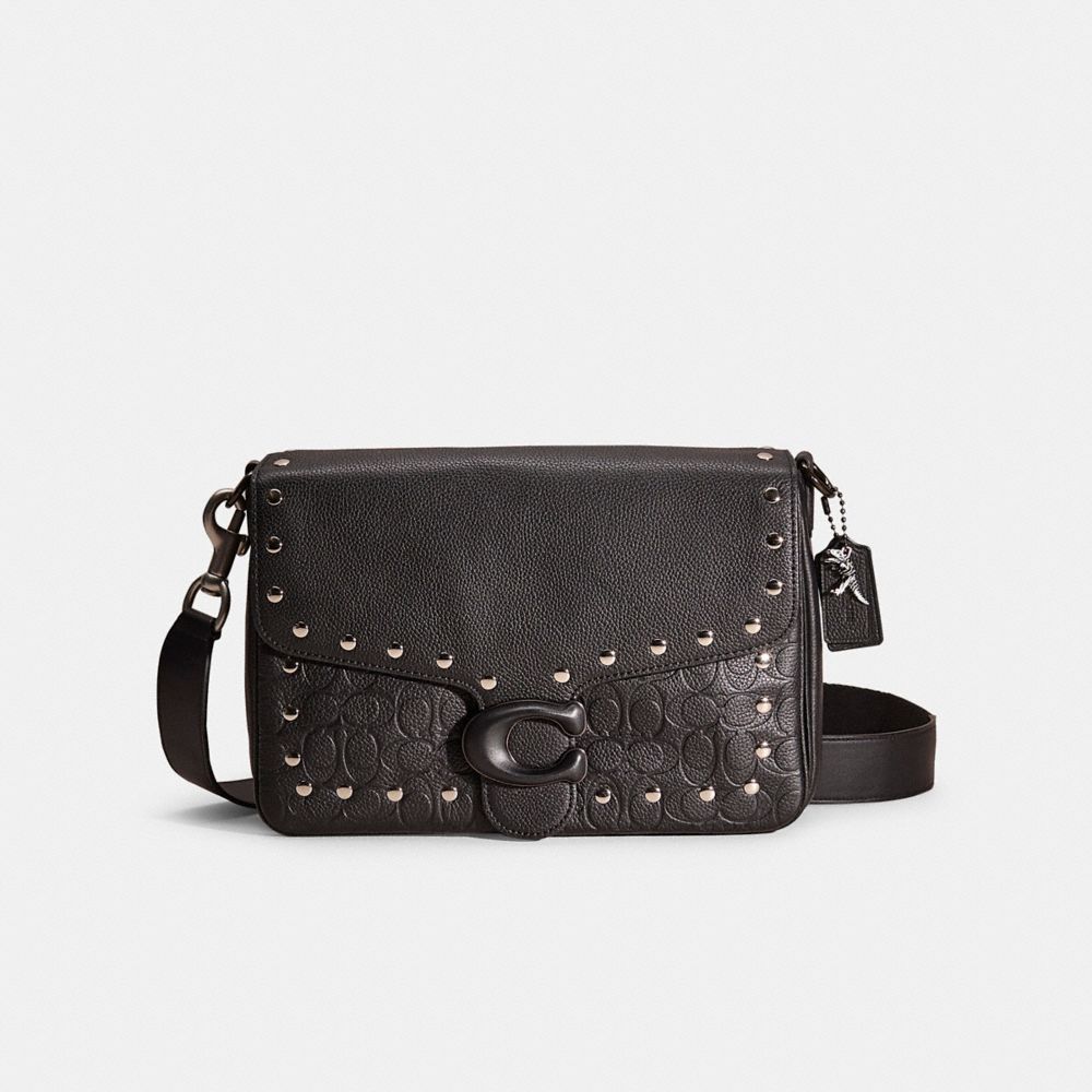 Coach Upcrafted Soft Tabby Messenger In Signature Leather In Black Copper/black