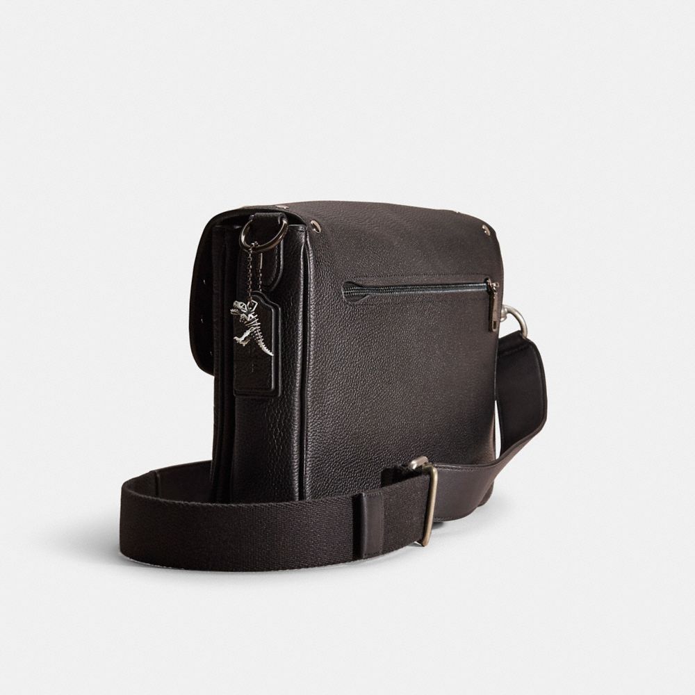 Coach Upcrafted Soft Tabby Messenger In Signature Leather In Black Copper/black