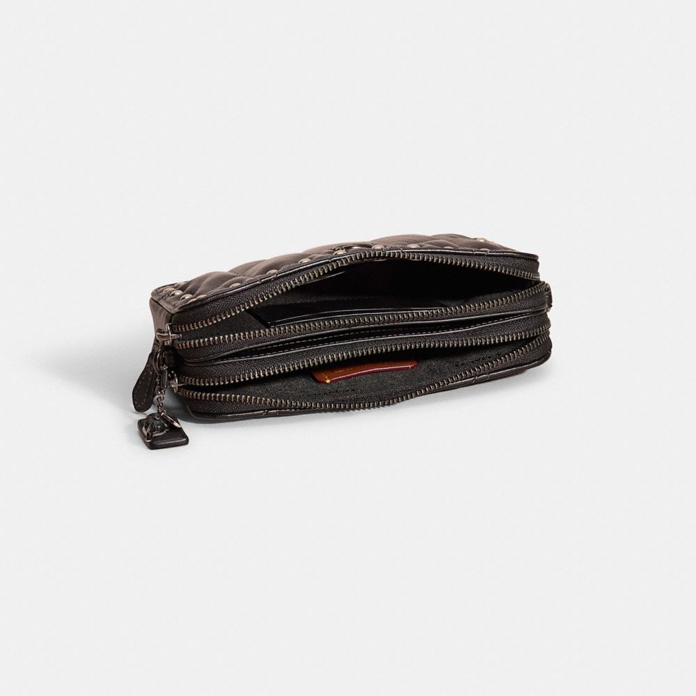 Coach Upcrafted Kira Crossbody Bag With Pillow Quilting In Pewter/black