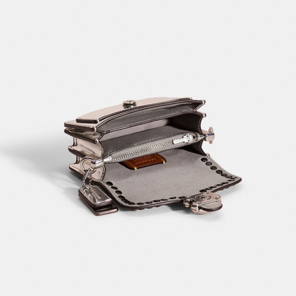 COACH®,Upcrafted Tabby Bag 12 In Metallic,,Inside View,Top View