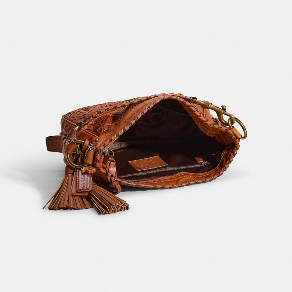 COACH®,Upcrafted Zoe Shoulder Bag,,Inside View,Top View