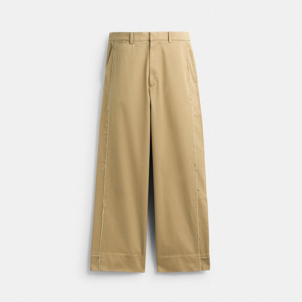 COACH®,Baggy Chino Pants,Beige,Front View