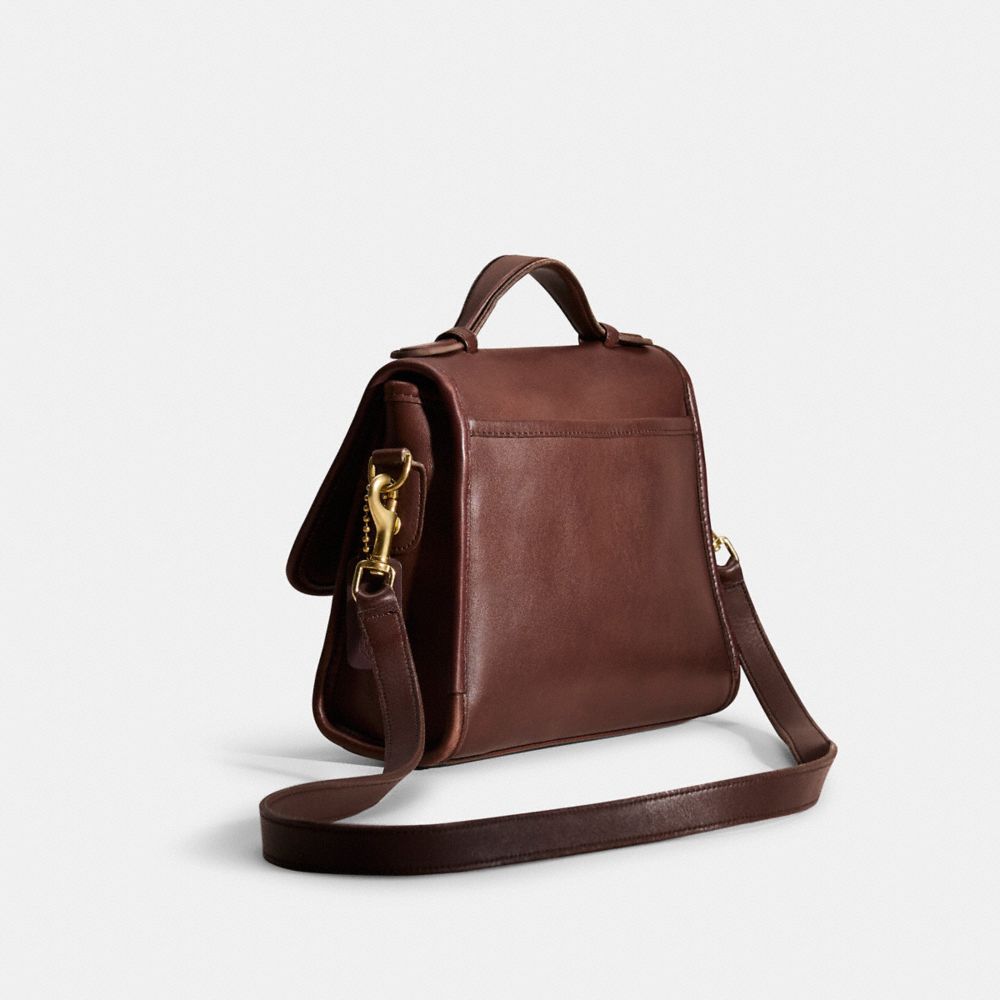 COACH®,Vintage Court Bag,Brown,Angle View