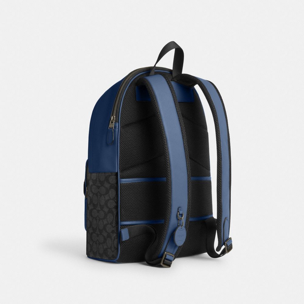 COACH®,West Backpack In Colorblock Signature Canvas,,Angle View