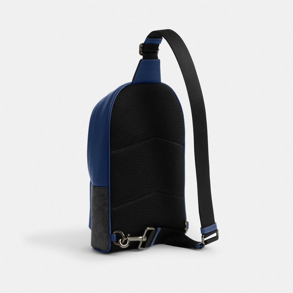 COACH®,West Pack In Colorblock Signature Canvas,,Angle View