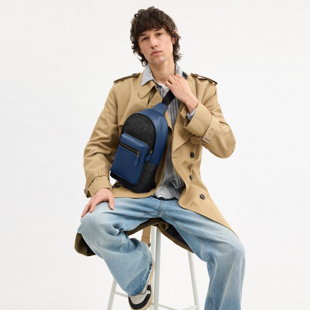 COACH®,West Pack In Colorblock Signature Canvas,