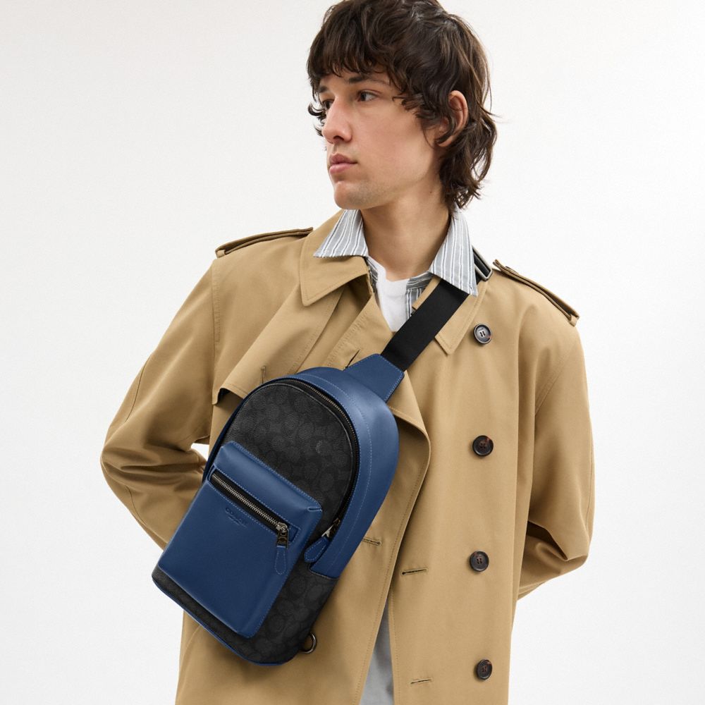 COACH®,West Pack In Colorblock Signature Canvas,,Detail View