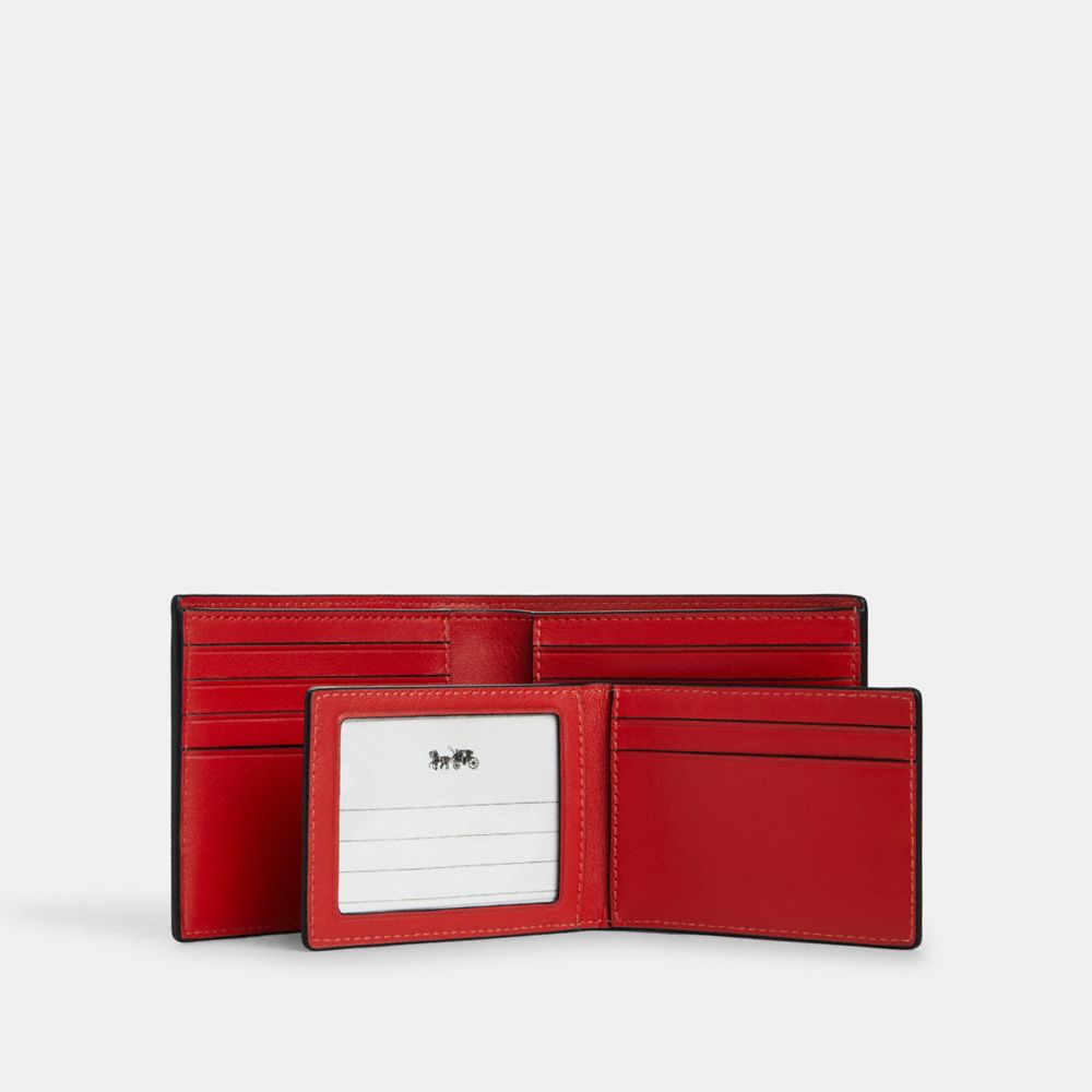 COACH®,3 In 1 Wallet With Whipstitch,Red,Interior View